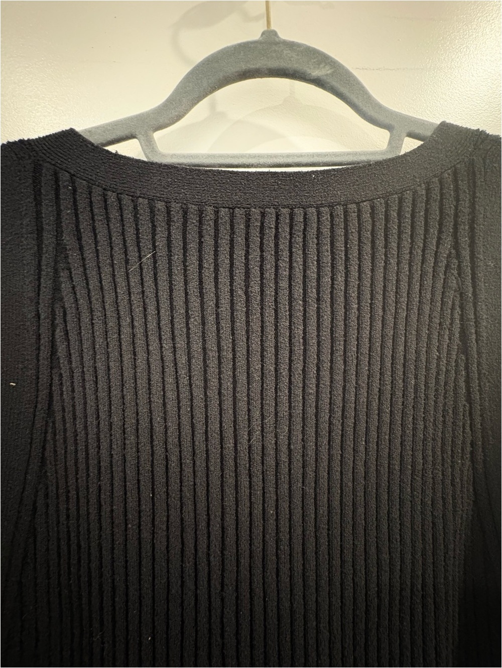 COS Black Ribbed Dress with Front Buttons - Picture 6 of 8